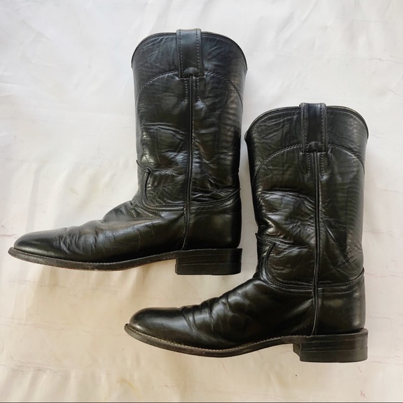 [Justin] mens leather roper boots 5.5 B - Picture 4 of 11